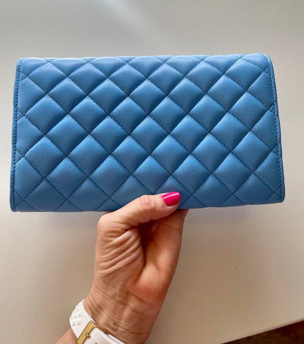 Versace Medusa Cartera Celeste Nueva