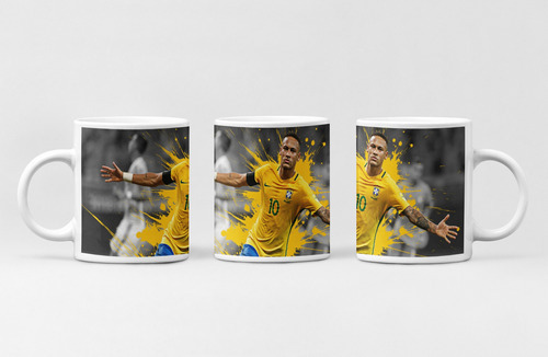 Caneca Neymar Na Seleção Brasileira Modelo 1