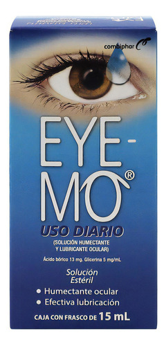 Eye-mo Ácido Bórico 13 Mg Lubricante Ocular Solución 15 Ml Momento De Aplicación Día/noche Tipo De Piel Todo Tipo De Piel