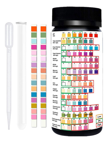 Tiras Reactivas De Agua Prueba De Calidad Del Agua Potable