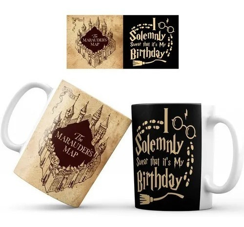 Mug Taza Cumpleaños Harry Potter Regalo Colección Frase Mapa