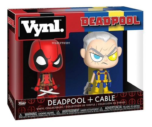 Funko Deadpool + Cable Vynl Original Scarlet Kids