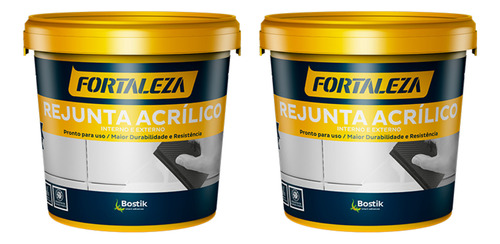Kit 02 Rejuntes Acrílico Fortaleza 1kg - Caramelo