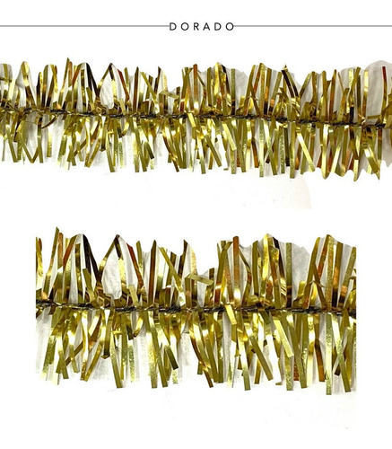 Imagen 4 de 10 de Lameta Colores 3cm Pack X 10 - Boa Guirnalda Deco Navidad