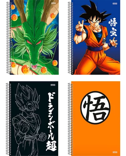 Caderno Goku Dragon Ball Preto 1 Matéria 80 Folhas em Promoção na Americanas