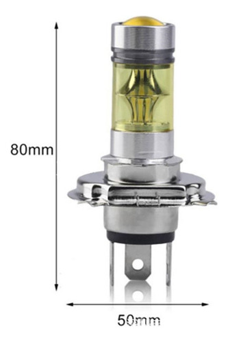 Dos Bombillas Led H4 De Alta Potencia 8000k Luz Antiniebla