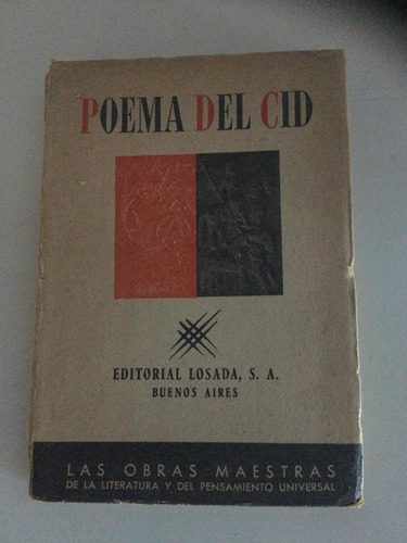 Poema Del Cid          Editorial Losada S.a.      1938