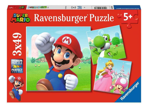 Ravensburger Super Mario - Rompecabezas 3x 49 De 35 Piezas .