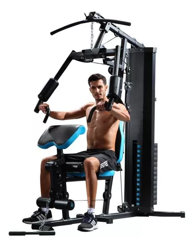 Home Gym Multifuncional 2 Estaciones Tf-7002 Color De La Estructura 57018 -  Negro Color Del Tapizado Negro