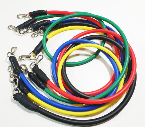 Set 5 Bandas Elásticas Fitness Funcional Yoga Gym Pilates Cf