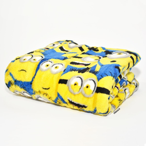 Frazada Minions De Flannel Super Soft Piñata