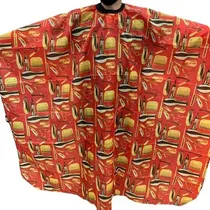 Comprar Capa De Corte Barber Barberia Rojo Con Dorado Barbero