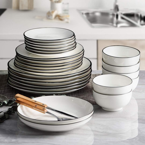 Set Platos 6 Pcs Porcelana Redonda Aperitivo 15.24 Cm