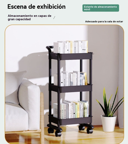 Carrito Organizador Con Ruedas 4 Niveles Para Cocina Y Baño 3 Capas 2 Pasamanos