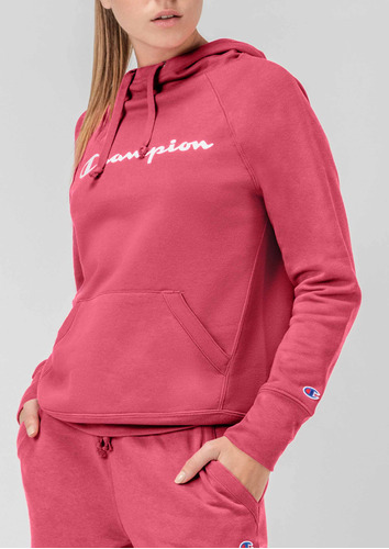 Sudadera Champion Para Mujer Básica Con Capucha Fiusha