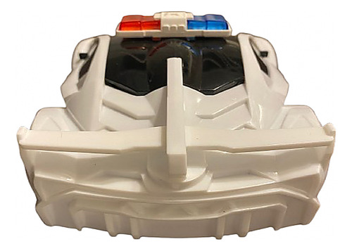 Auto Control Remoto Patrullero Policia Luces Led Sirena Negro