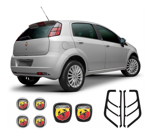 Adesivos Emblema Fiat Punto Abarth Mascara Lanterna Pntof50