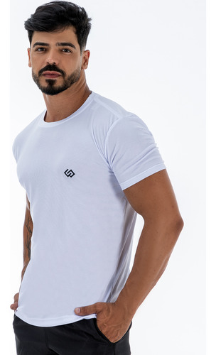 Camiseta Dry Masculina Slim Fit Esportiva Uv Academia Treino