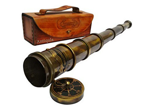 1920 Brass Maritime 15x Vintage Pirate Spyglass Telescopio P