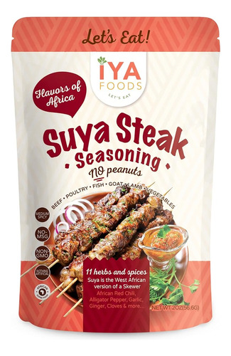 Iya Foods Grilled Steak Suya (no Peanuts) 2 Oz No Preservati