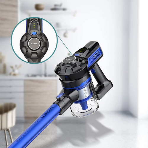 Aspiradora inalámbrica Vertical Jashen V12S 0.6L azul y negra 220V