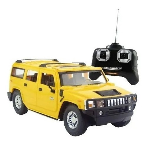 Camioneta Hummer H2 Radio Control Y Luces Jeep 1:24 Negra