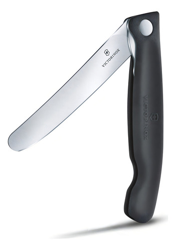 Faca Swiss Classic Lâmina Lisa Dobrável 11cm Preta