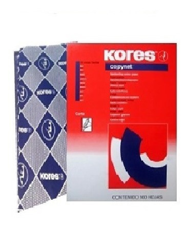 Papel Carbon T/carta Negro Kores Resma De 100und