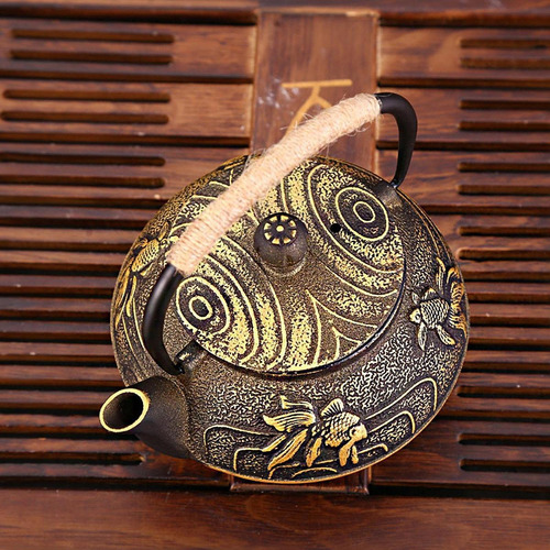 Tetera De Hierro Fundido China De 800 Ml, Resistente Tetera