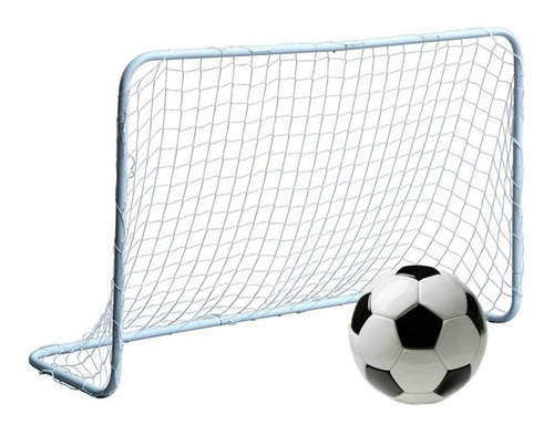 2 Arcos De Futbol Mini Super Livianos 80cm X 50cm + Pelota 