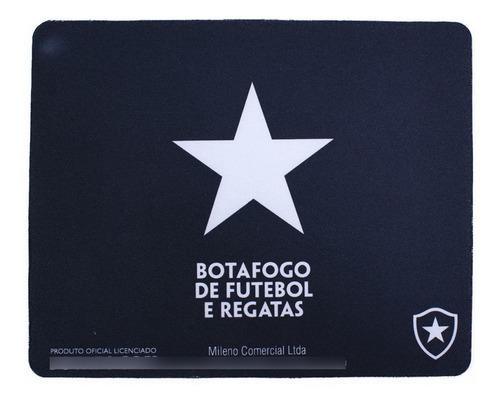 Mouse Pad Preto Neopreme Brasão Botafogo