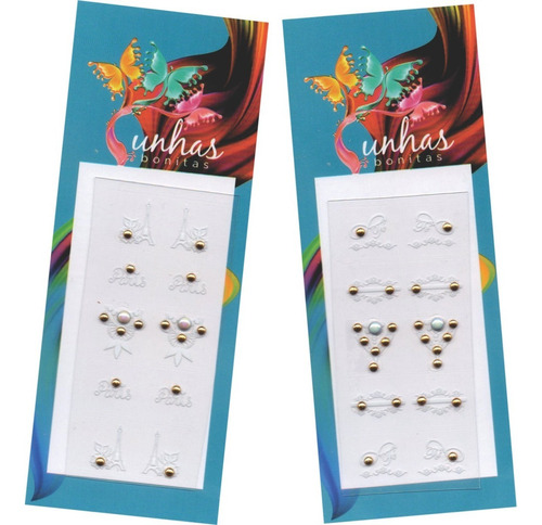 Adesivos Unha Brancos Unhas Bonita
