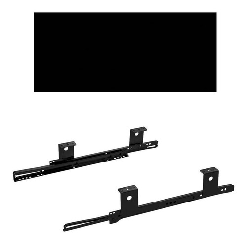 Imagem 1 de 6 de Kit Completo Corrediça Apoio Teclado Prateleira Md 70x30cm