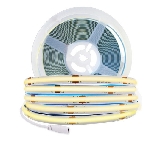 Kit 6 Fita Led Cob 12w/m 24v Irc90 1200lumens/m Rolo Com 10m