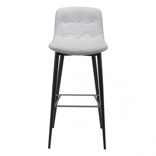 Imagen 2 de 8 de Banco De Bar Modelo Tangiers - Blanco Këssa Muebles