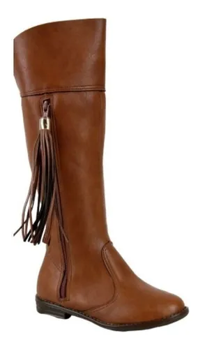 Bota infantil molekinha com cheap franjas