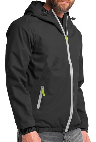 Chamarra Impermeable Chaqueta Para Hombre Con Capucha
