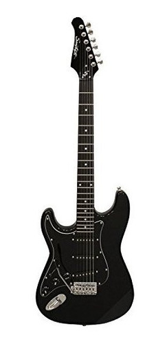 Sawtooth Zurdo Estilo St Guitarra Electrica Negro Con Golpe