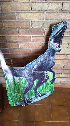 Imagen 3 de 7 de Gigantografia Dinosaurio Blue Y Rex Siluetas De Madera