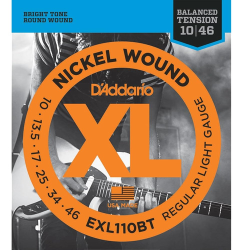 3 Juegos De Cuerdas De Guitarra Eléctrica D'addario Exl110bt