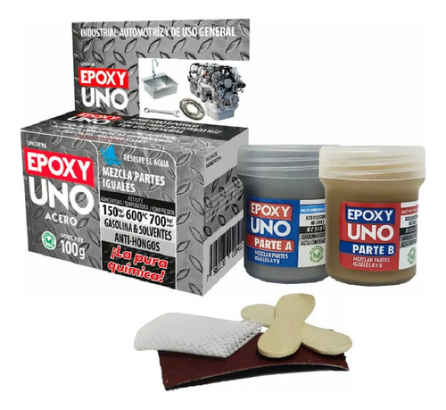Pegamento Adhesivo Liquido Acero Fusión Epoxy Color