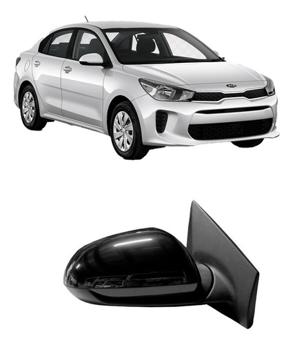 Espejo Lateral Derecho Electrico Kia Rio 2019 2020