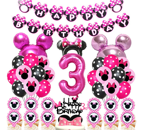 50pcs Minnie Decoraciones De Cumpleaños Minnie Suministros D