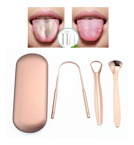 Pack3 Limpiador Lingual Lengua De Cobre Ayurvedico Raspador