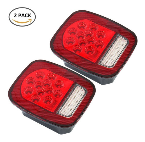 Par De Calaveras Traseras Led Jeep Wrangler Cj Yj Tj 70-2006