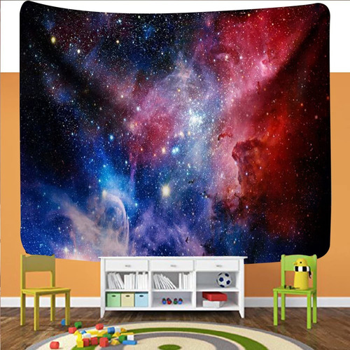 Imagen 3 de 7 de Tapiz De Decoración De Poliéster Galaxia Cósmica 130x150cm