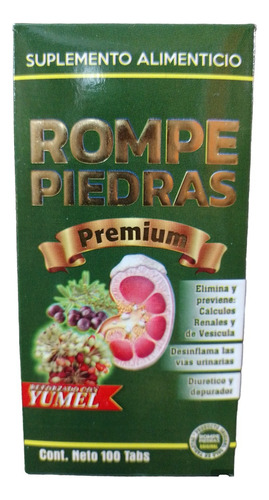 Rompe Piedras Premium Con Yumel 100 Tabs Cálculos Renales