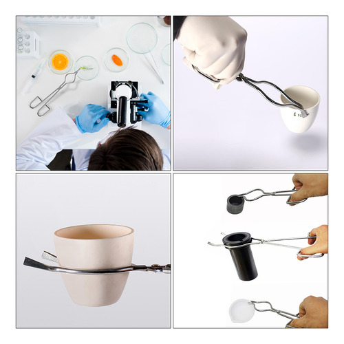 Vaso De Acero Inoxidable Con Pinza Para Crisol Químico, 4 Un