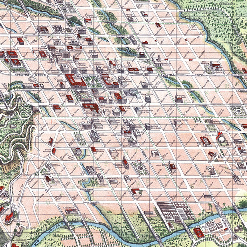 Plano Monumental De Caracas De Ramón Sosa Año 1935
