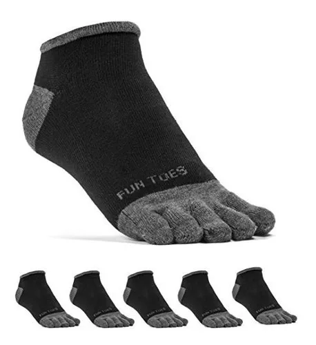 Meias Masculinas Fun Toes Barefoot Running Sockspack 6